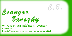 csongor banszky business card